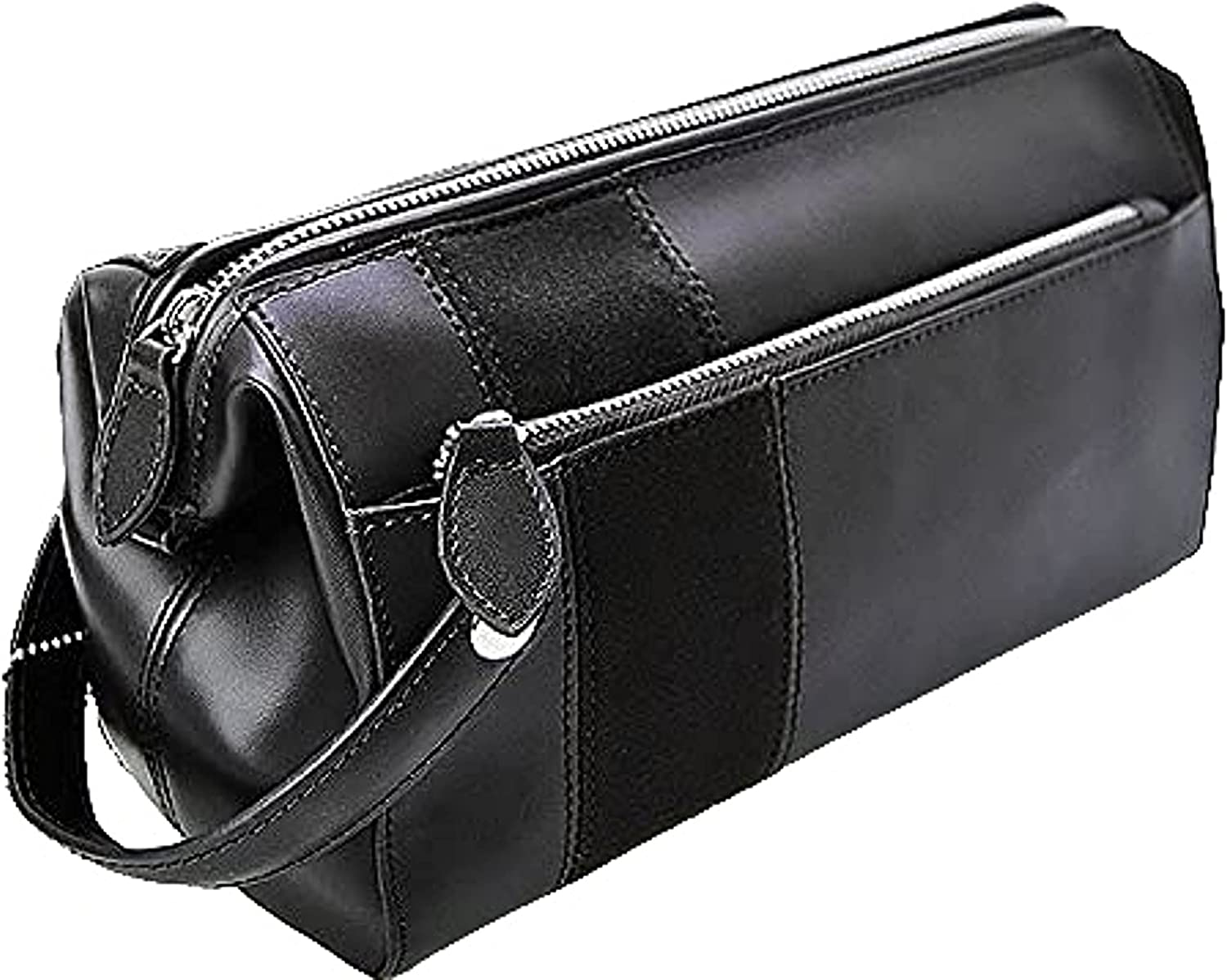 【新規OPEN】【期間限定セール】【激安】【新品未使用】牛革　ワンポイント牛革スエードライン　アーチ開口　ダレスモデル　セカンドバッグ　LI-2159　BK