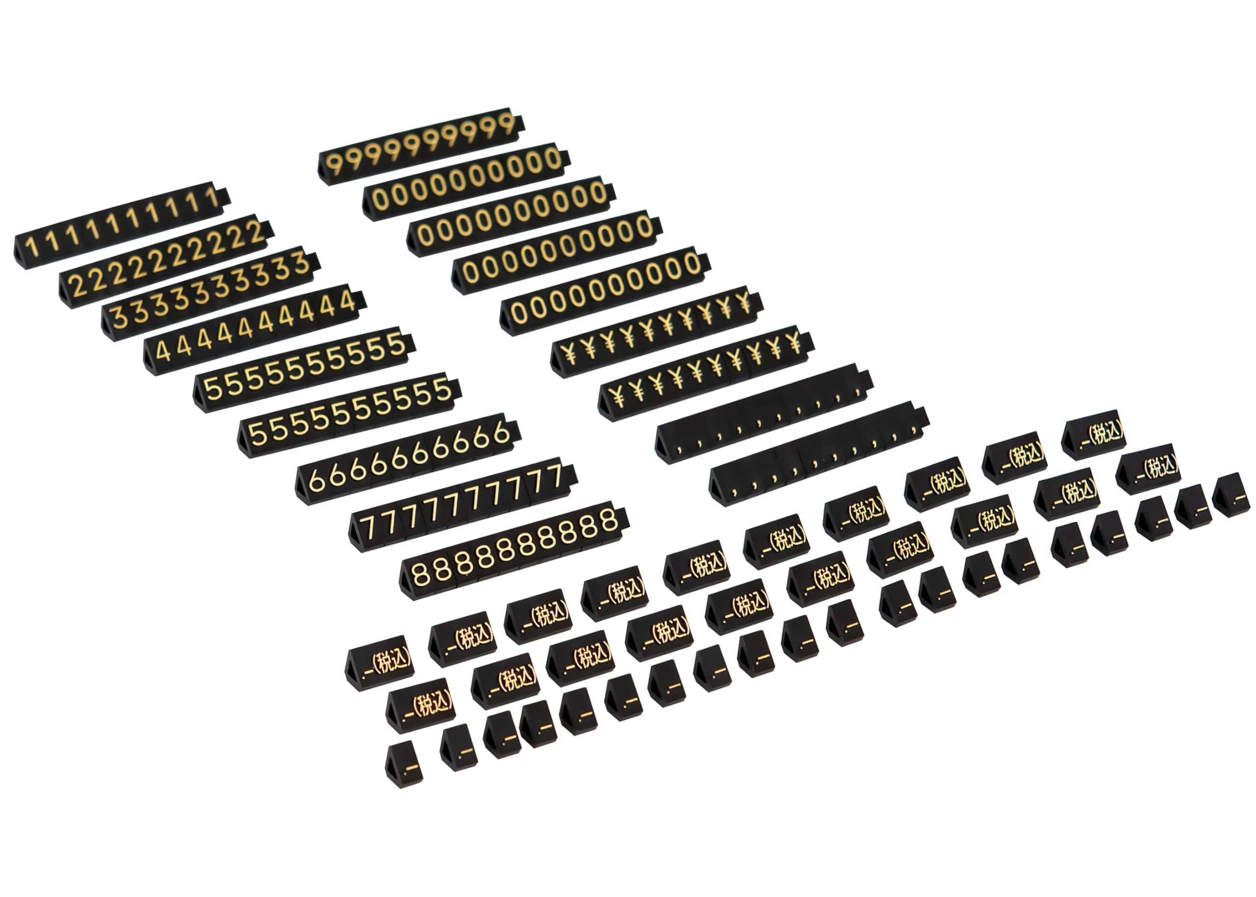 ニュー プライス キューブセット 値札 M 黒×金字・07103GLD 5,897円