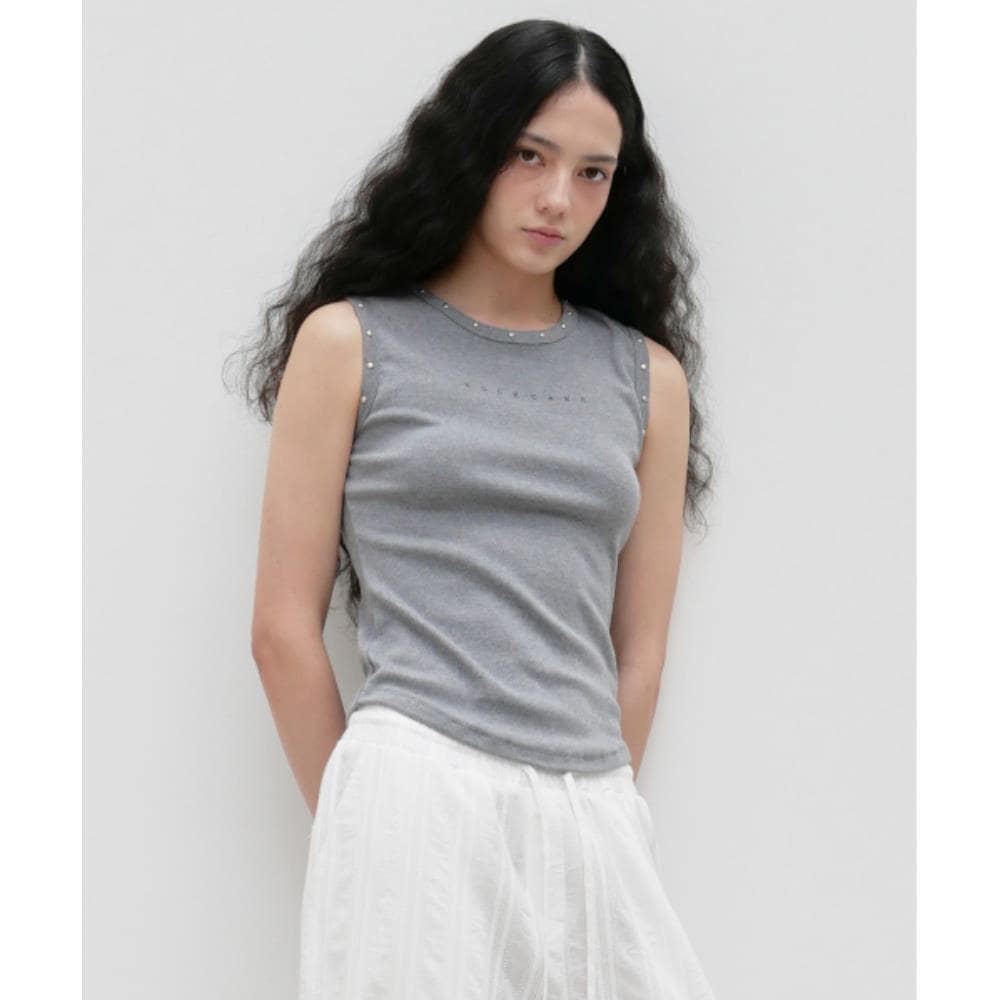 ROCKCAKE Eclipse Stud Tank Top Gray RC25TP22700GR