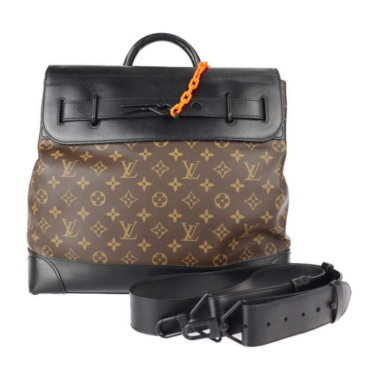LOUIS VUITTON ルイ ヴィトン ショルダーバッグ M44473 スティーマー PM モノグラム PVC レザー ブラウン ブラック ソーラレイ 2WAY ハンドバッグ ビトン 本物保証 中