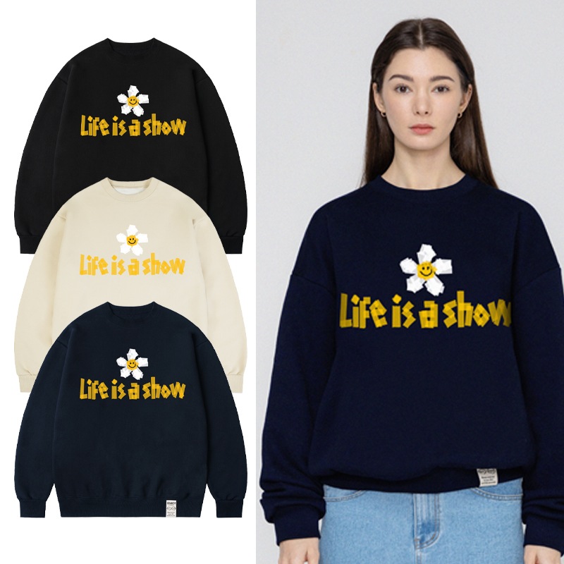 [UNISEX] Tape Flower Smile Sweatshirt_3color 5,178円