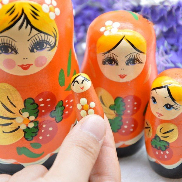 マトリョーシカ ロシアのネスティング人形15ピースセット手作り マトリョーシカ ロシアのネスティング人形15ピースセット手作り