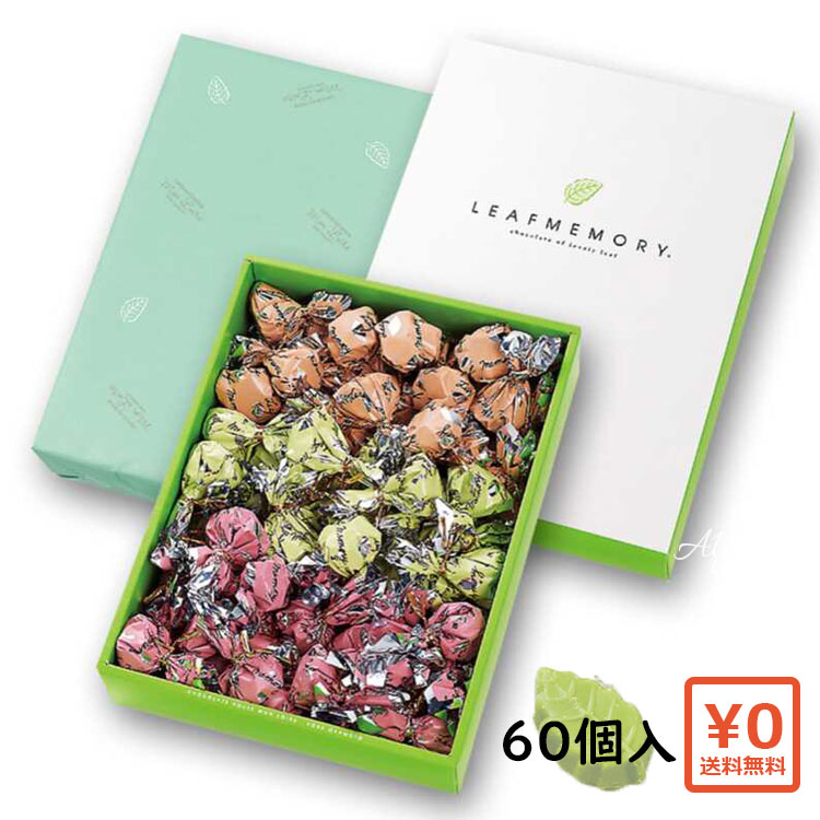 リーフメモリー ギフトボックス 60個入 リーフ チョコレート スイーツ ギフト 葉っぱ 詰め合わせ 個包装 小分け おやつ デパ地下 おしゃれ プレゼント 贈り物 手土産 退職 大量 お返し