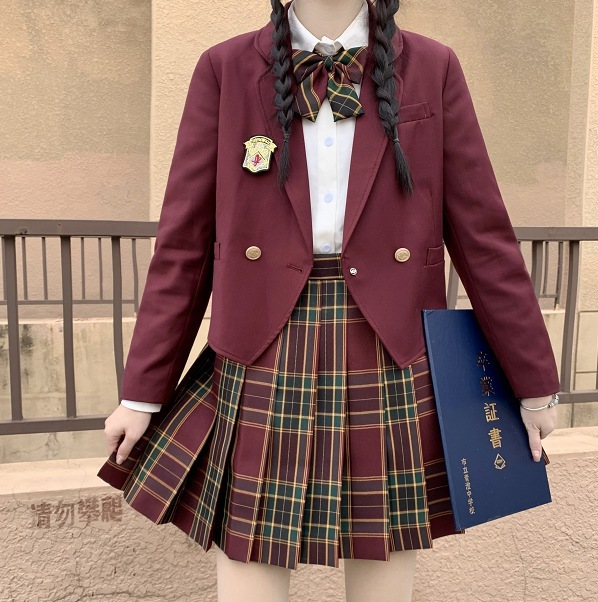 4点セットレッドブレザー+スカート+リボン+ブラウス 制服スクールスウィートティーン ジャケットJKイベント就職活動面接ブラックアウターコート高校生中学生学生制服 卒業式入学式冬秋春夏