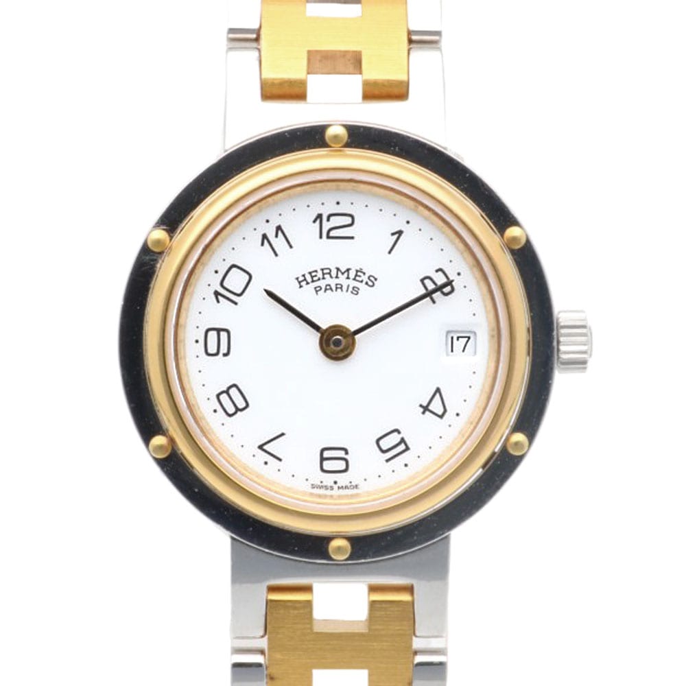 エルメス クリッパー 腕時計 ステンレススチール 51.03 クオーツ 1年保証 HERMES 中古