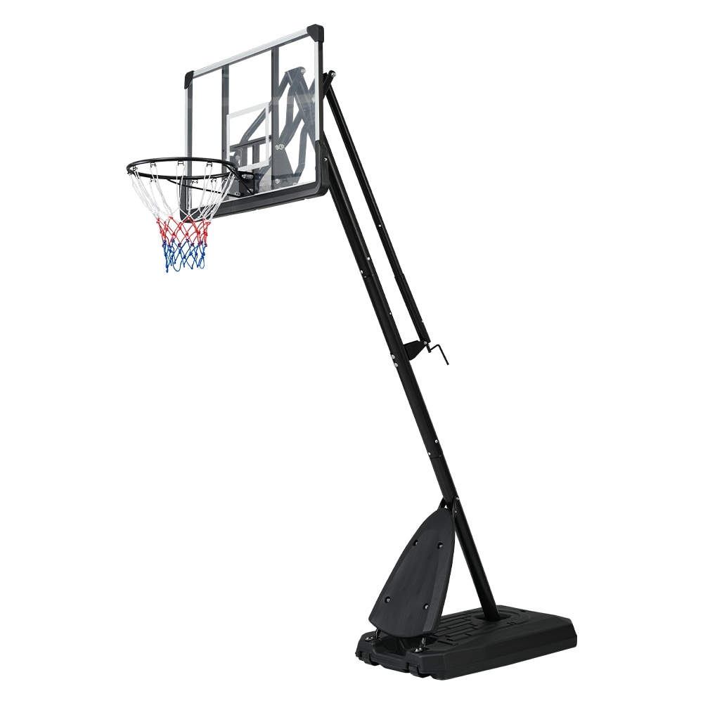 【国内発送】27バスケットゴール ハンドルを回すだけの簡単　高さ無段階調節 フロートボード付き　公式＆ミニバス対応 230-305cm 移動可 工具付き ゴールネット バックボード リング ミニバス