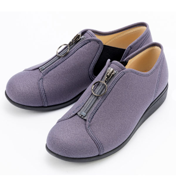 ASAHI アサヒシューズ 快歩主義 L176 ブルーグレー ファスナー KS23962 レディース