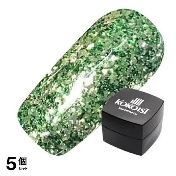 KOKOIST(ココイスト) エクセルライン ソークオフカラージェル E-194 グリーンスパングリッター 2.5g 5個セット