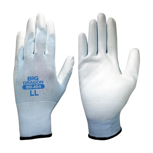 (まとめ) 富士グローブ ウレタンホワイトBD-404 LL 7071 1パック(10双) (×5セット)