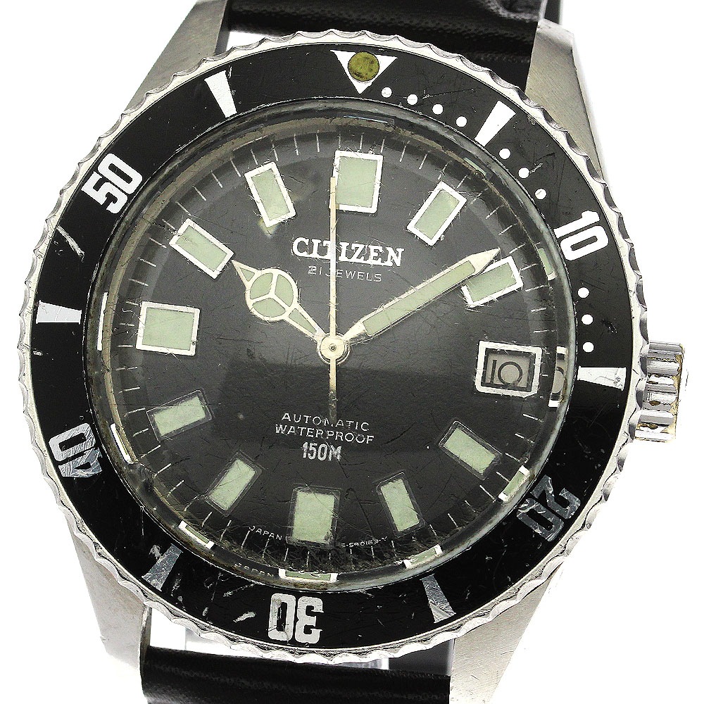 シチズン CITIZEN B52806 ダイバー ヴィンテージ デイト 自動巻き メンズ _747070【中古】