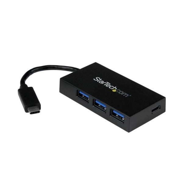 （まとめ）StarTech.com USB-C接続4ポートUSB 3.0ハブ HB30C3A1CFB 1台 (×3セット)