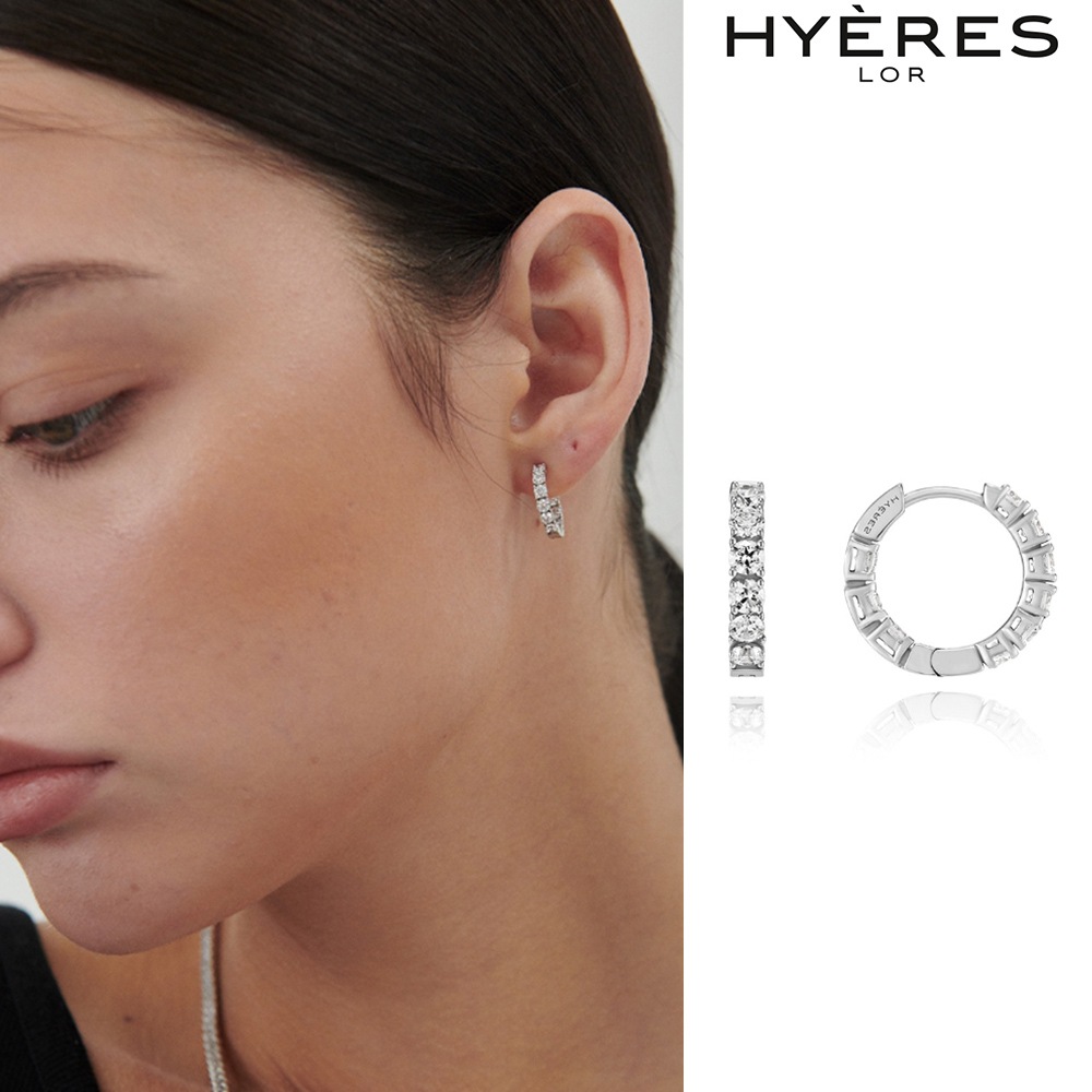 [HYERES LOR] Essence Silver Tennis (W) One-Touch Earring
