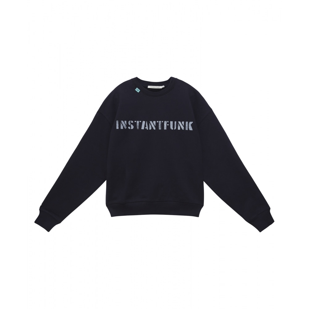 インスタントファンクスタンダードロゴスウェットシャツ-ネイビー