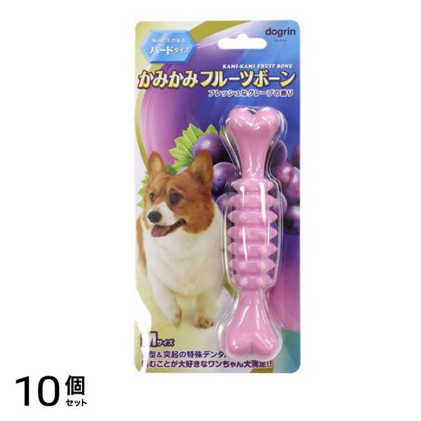 かみかみフルーツボーン ハードタイプ グレープ Mサイズ 1本入 (DM-444) 10個セット