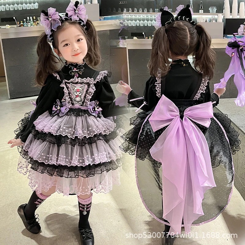 女の子クロミプリンセスドレス秋のドレスキッズロリータドレス女の子のドレスふくらんでいるスカート 5,872円
