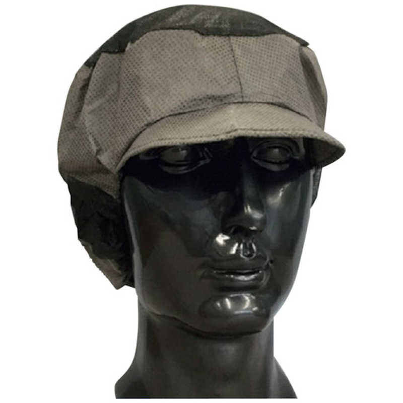 東京メディカル　東京メディカル でんでん帽(帯電タイプ) ブラック ツバ付通気型 (50枚入)　CA104BL