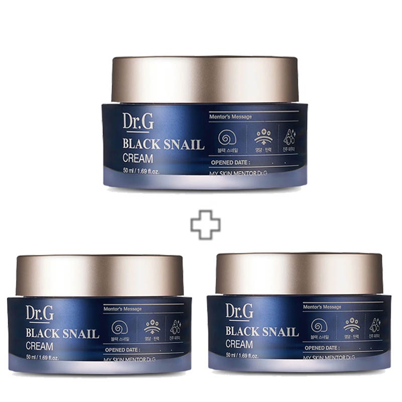 [DR.G]ブラックスーネルクリーム 50ml X3 / Dr.G BLACK SNAIL CREAM 50ml Set of 3 (50ml x 3)ソンジュンギドクタージー