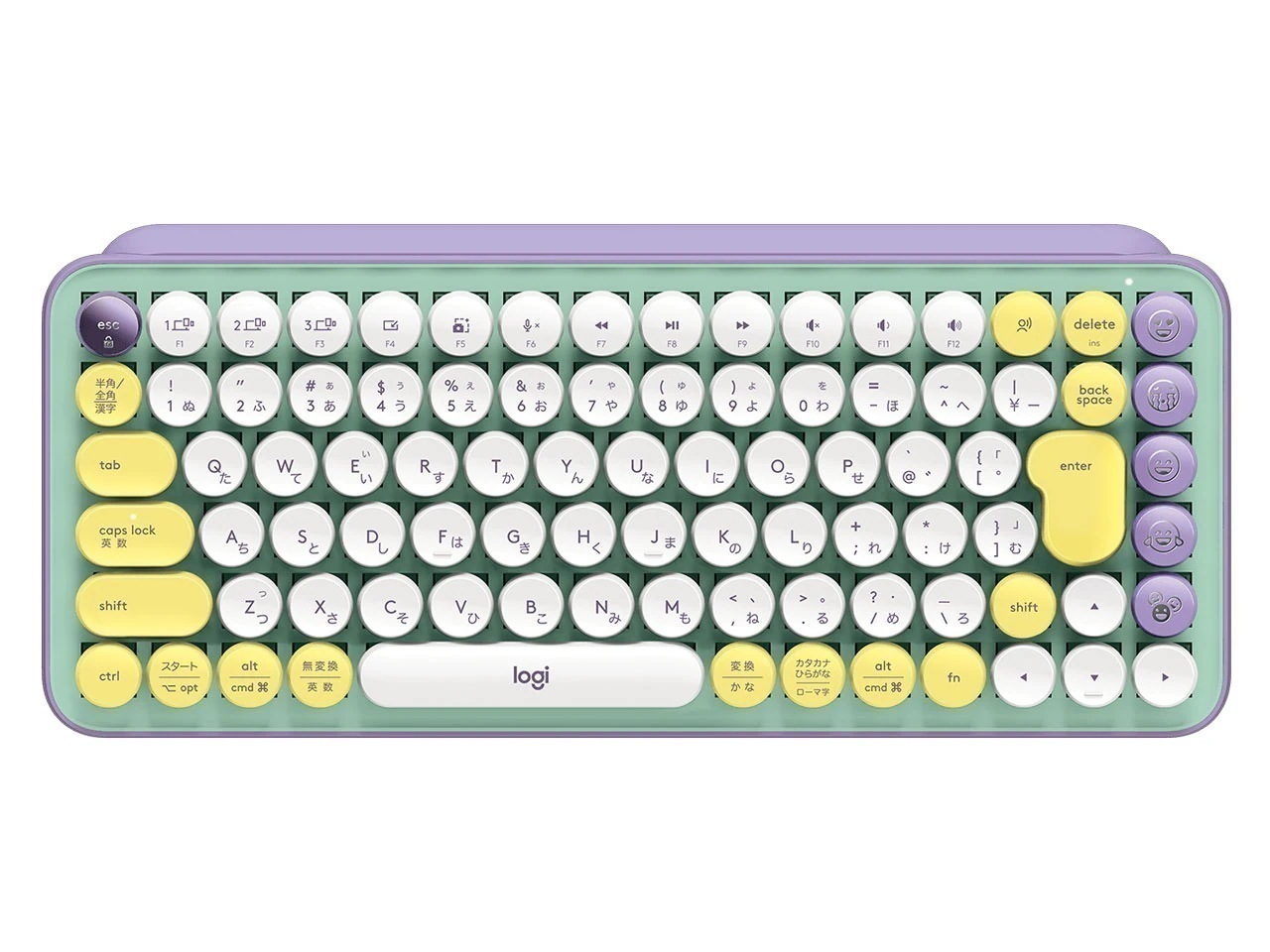 POP KEYS Mechanical Wireless Keyboard K730PL 茶軸 [パープル] ワイヤレスキーボード
