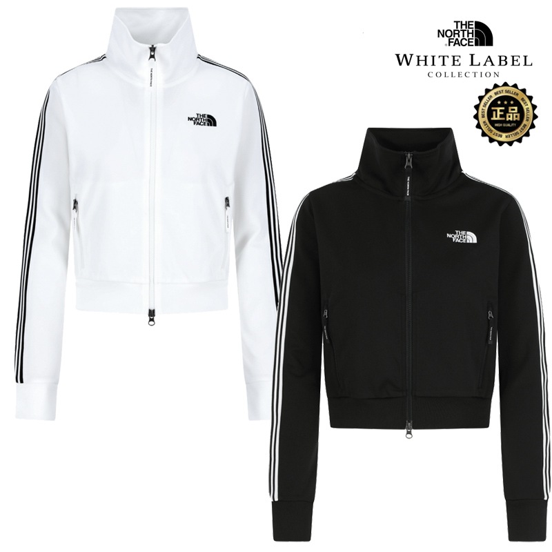 NJ5JR81 WHITE LABEL WS TNF TRACK JACKET 25FW レディース ジップアップ 3ストライプ 防寒 秋冬 韓国限定ライン 人気 定番感 コーデ提案 ニット パーカー