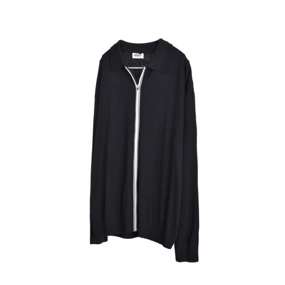 AEAE Kara Zip-Up Cardigan Black A223UGG01BK