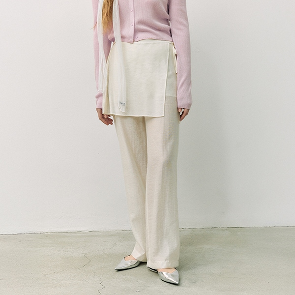 LAYERED SKIRT PANTS IVORY