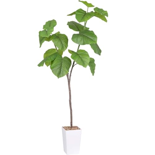 フェイクグリーン 人工観葉植物 フィカス・ウンベラータ 125cm 観葉樹 造花 光触媒 消臭 お手入れ簡単 オフィス 室内 インテリア