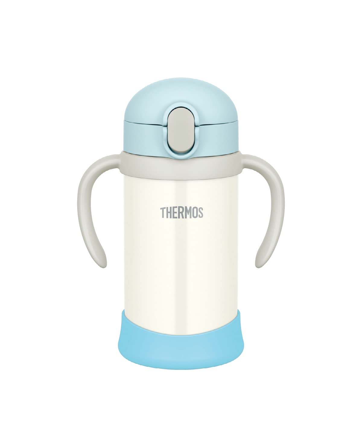 サーモス(THERMOS) まほうびんのベビーストローマグ FJL-350 ブルーホワイト (BLWH) 350ml 水筒 子供 ステンレス製魔法びん構造 スペアストローセット付き 扱いやすいワンタッ 5,755円