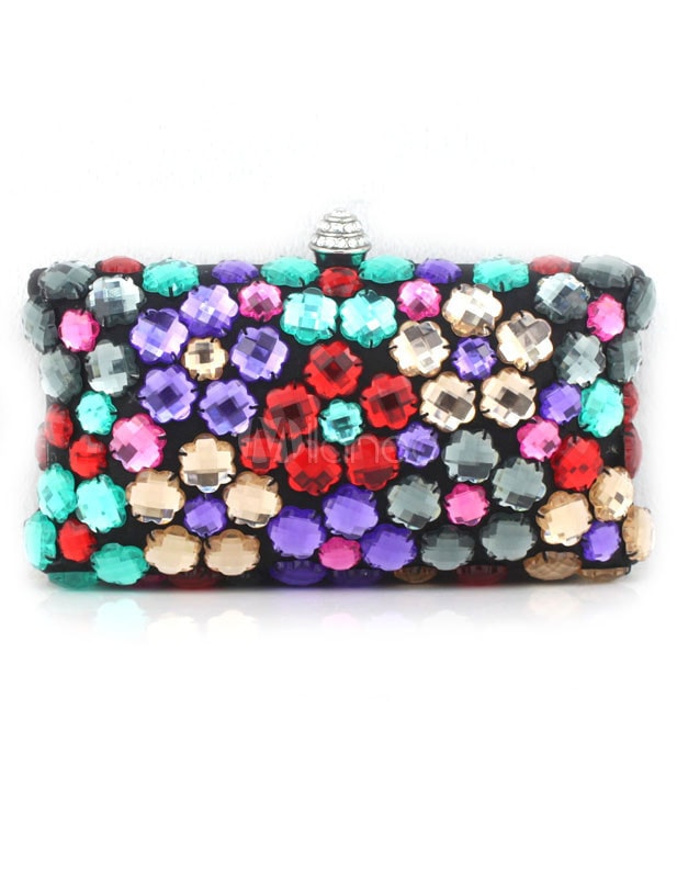 多色ウェディングハンドバッグブライダルラインストーンチェーンハンドバッグ