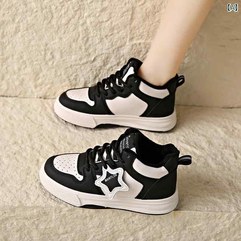 ハイ カット シューズ レディース 婦人靴 秋冬 裏起毛 厚手 綿靴 学生 カジュアル スポーツ スター スニーカー