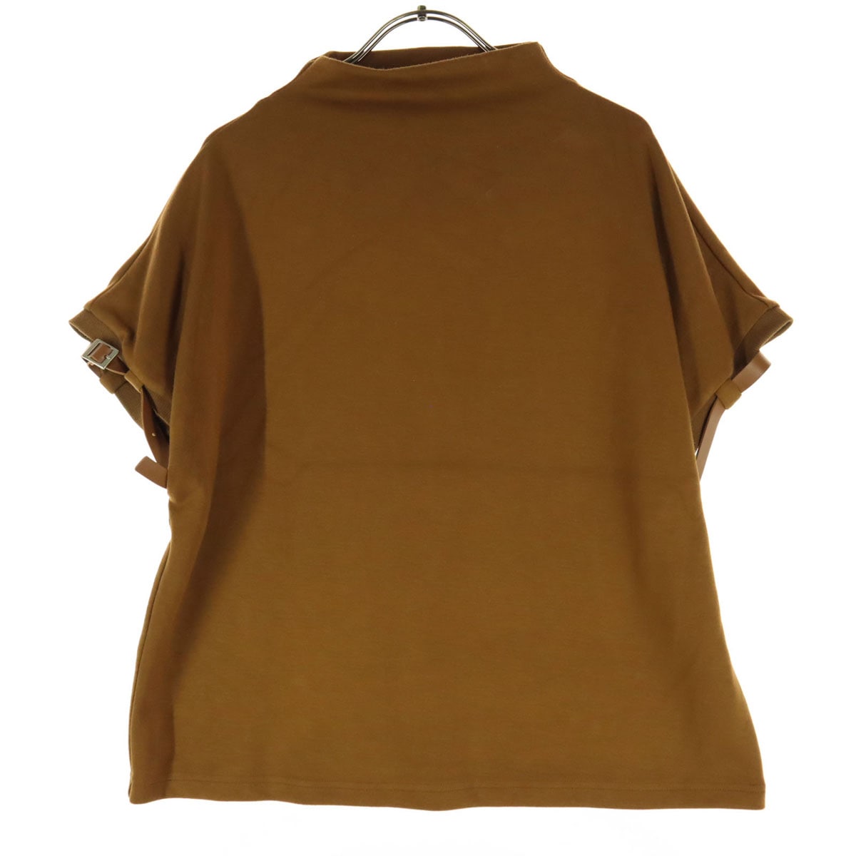 半袖 Tシャツ F ブラウン 袖ベルト付き レディース 古着