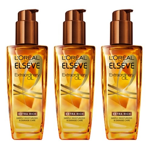 エクストラオーディネリ ヘアオイル エクストラリッチブラウン, 100ml, 3本