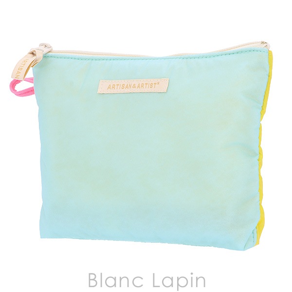 アルティザン＆アーティスト ARTISAN＆ARTIST ループ付き薄マチポーチ・ラージ 5WP-FO972 フィジー・ポップ #ミント/イエロー コスメポーチ/バッグ [161210]