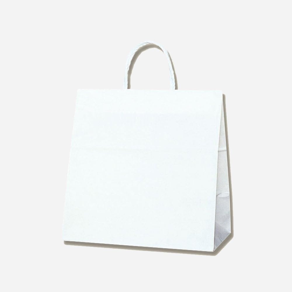 （まとめ買い）シモジマ HEIKO 手提げ紙袋 スムースバッグ ワイド S 底ボール入 白無地 25枚 幅350xマチ220x高360mm 003135110 [x3セット]