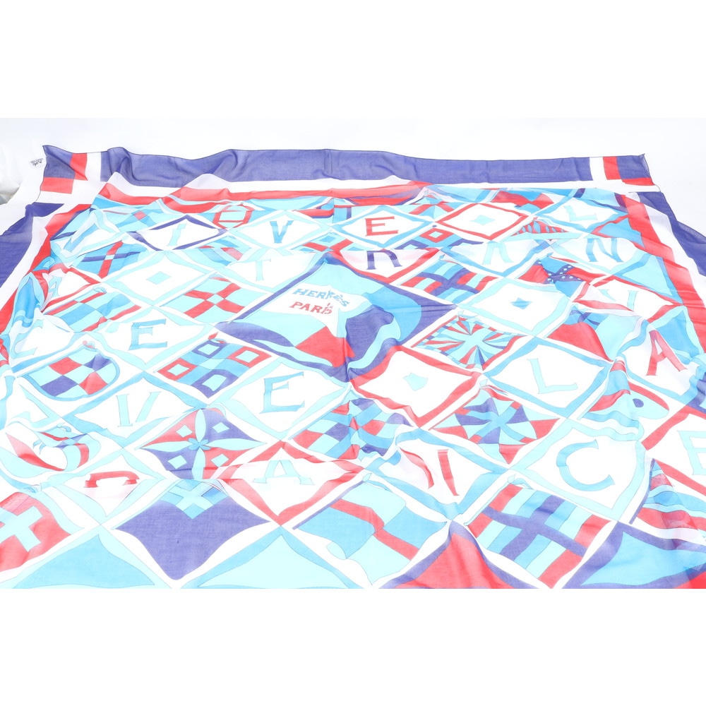 極美品 タグ付 パレオ vive la france 大判 ストール ブランケット 旗柄 スカーフ レディース RUE CP34-1 中古 20,128円