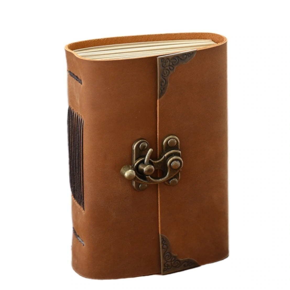 L & XLサイズ 蝶留め具大容量コラージュ素材収納紙レザーポーチ