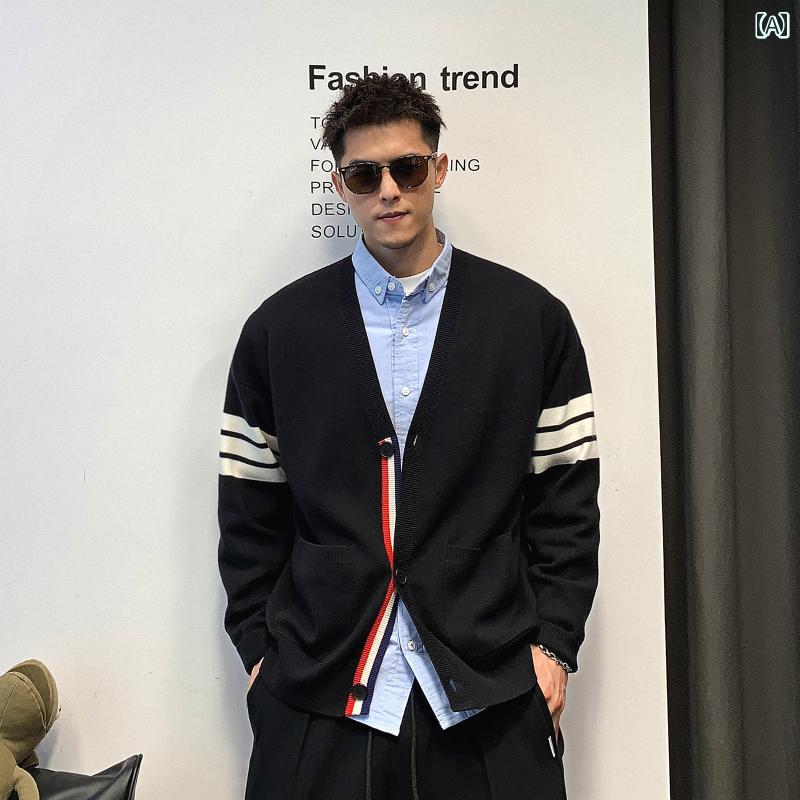 メンズ 秋冬 長袖 厚手 ニット カーディガン セーター レイヤード カジュアル おしゃれ 普段使い 着やい 動きやい 快適 レジャー アウトドア ワーク