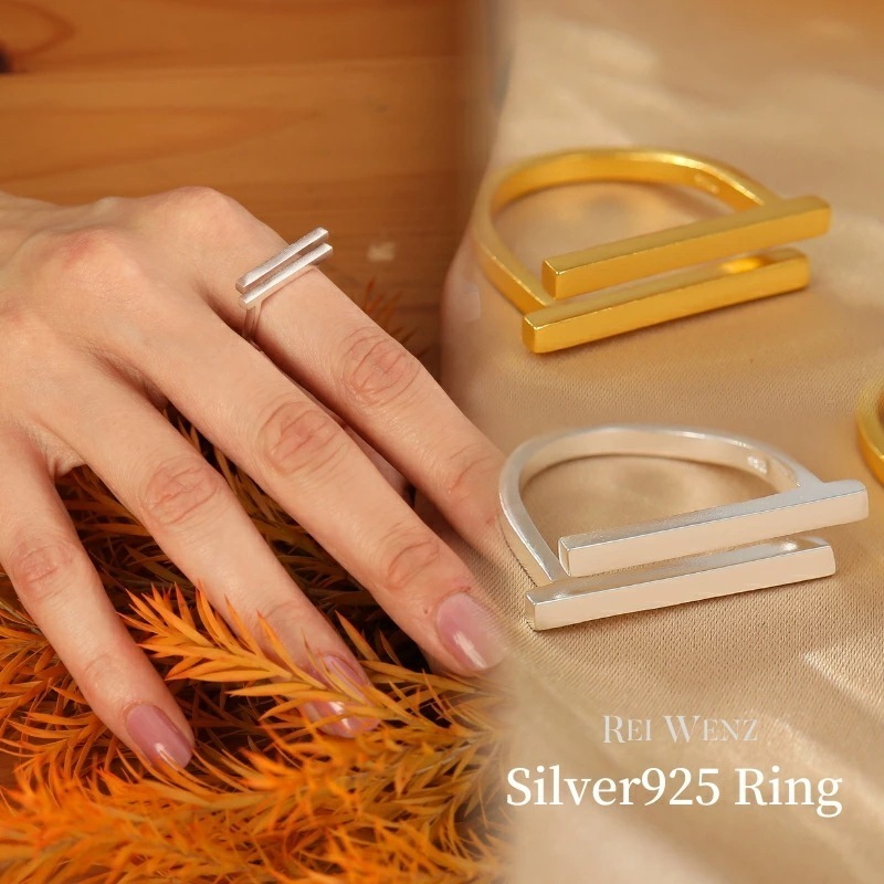 【高品質Silver925】シルバー リング 幅太 幅広 ワイド 太め 大ぶり ニュアンス レディース 重ね 金属アレルギー インスタ ゴールド おしゃれ オフィス プレゼント 人気
