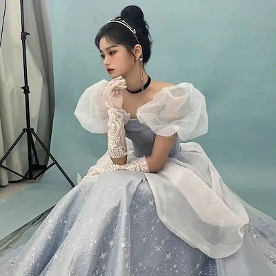 新作先行発売二次会 演奏会 結婚式 発表 2024新作プリンセス風イブニングドレススカート ドレス 韓国 司会【短納期】