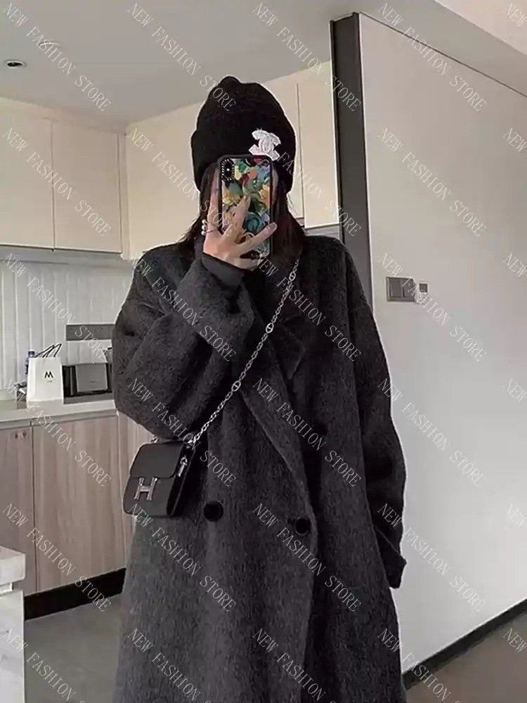 秋冬のミディアム丈小柄アウター-63