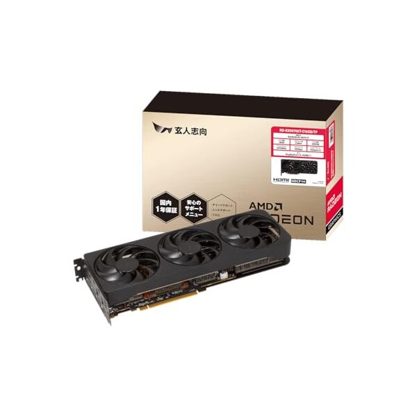 RD-RX9070XT-E16GB/TP Radeon RX9070XT 搭載 グラフィックボード GDDR6 16GB