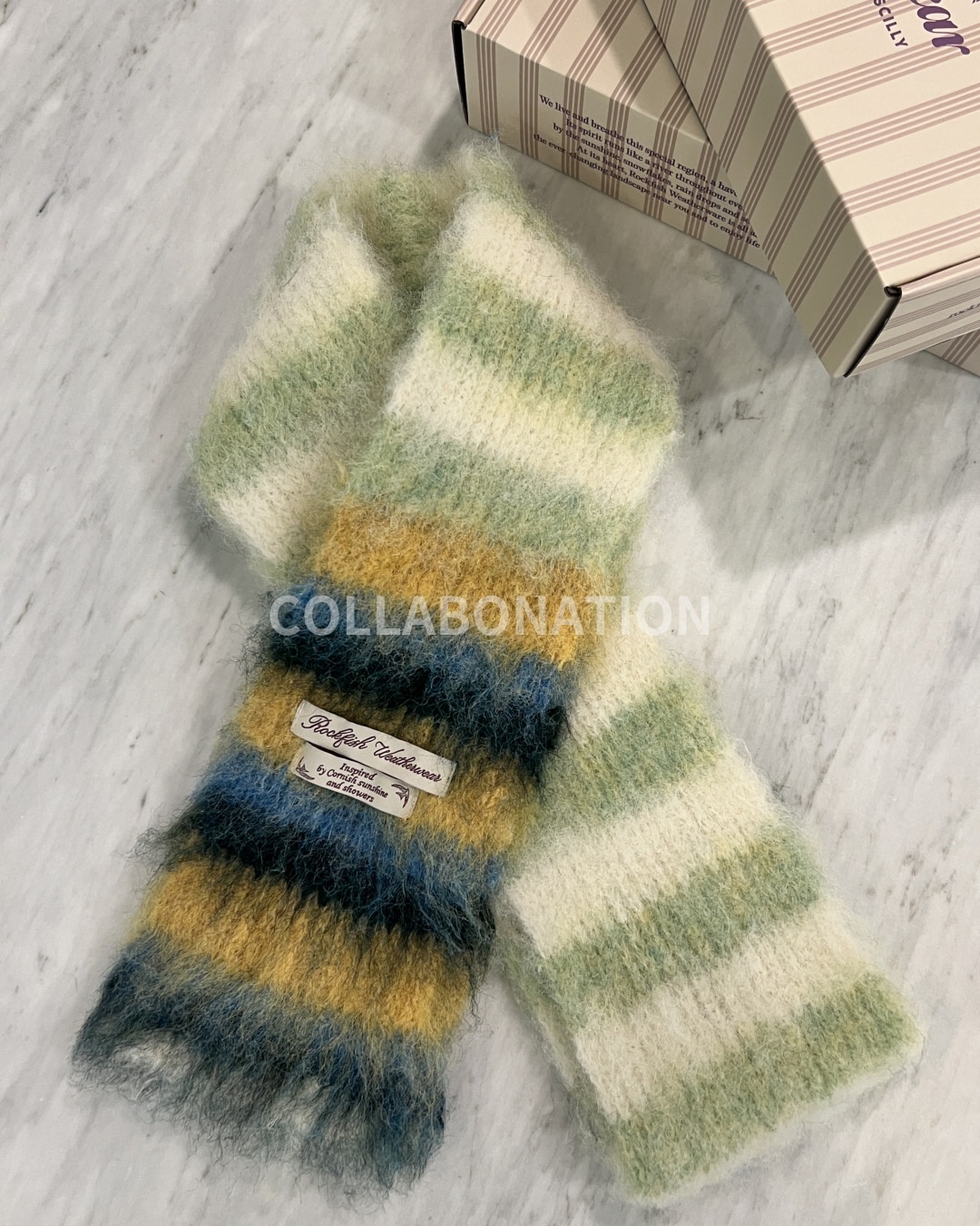 ROCKFISH WEATHERWEAR ストライプシャギーマフラー Qoo10 rockfish weatherwear STRIPE SHAGGY ストライプ
