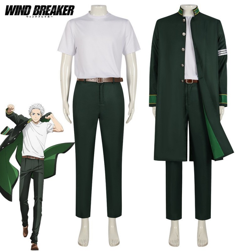 ウィンドブレイカー 梅宮一 刺繍 セット コスプレ用 コート 里衣 ズボン レディース WIND BREAKER 半袖