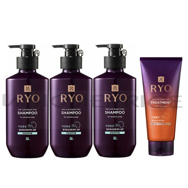 呂リョ滋養潤毛敏感頭皮用400ml x 3個 + 滋養潤毛トリートメント330ml