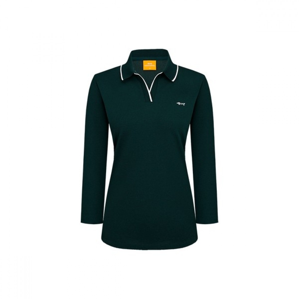 [ルイカステル] レディースカラーカラーソリッド7パートTシャツ