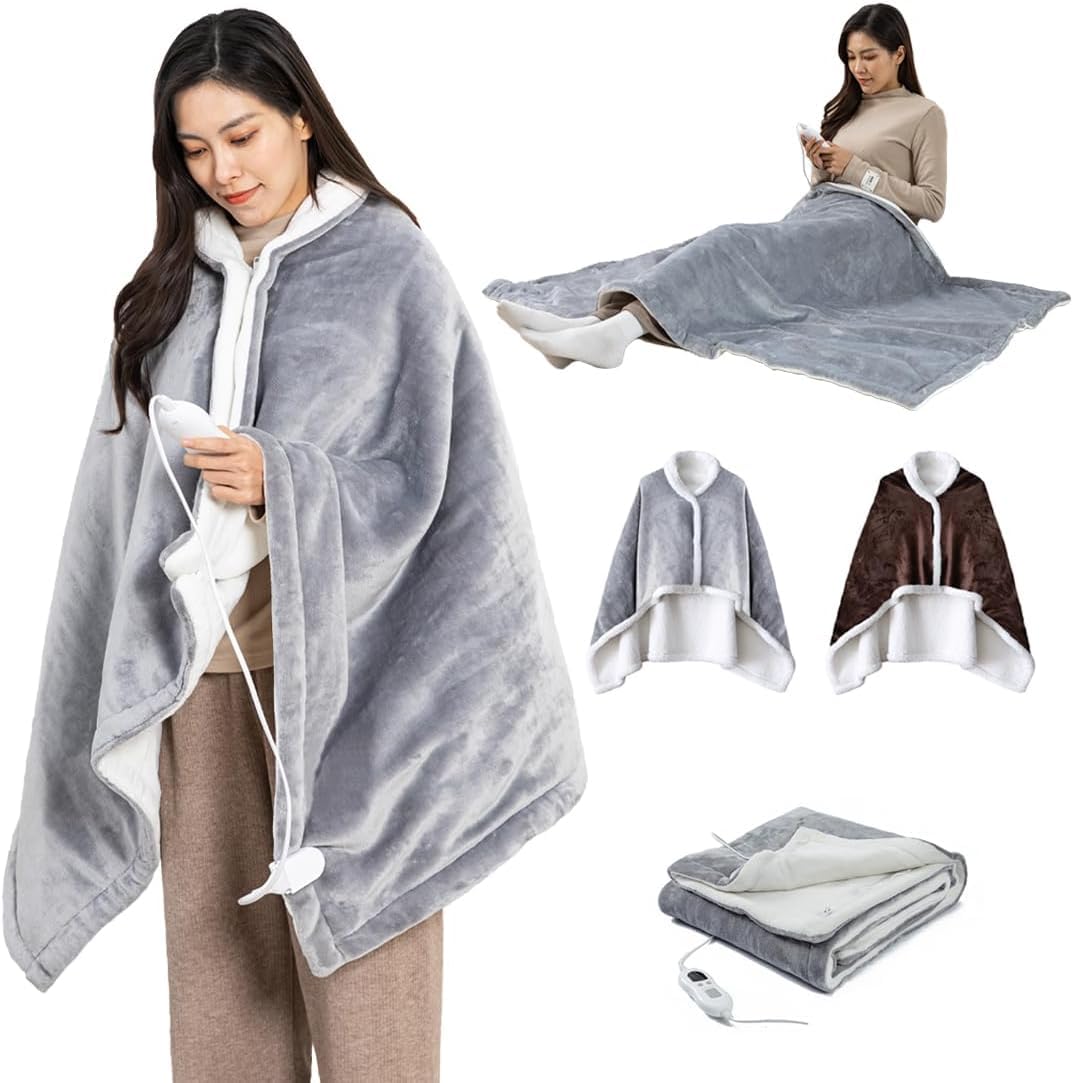 roasicee 電気毛布 掛け敷き兼用 【165×85cm 1-9hタイマー付】 両面フランネル 電気ブランケット シングル 速暖 厚手 省エ