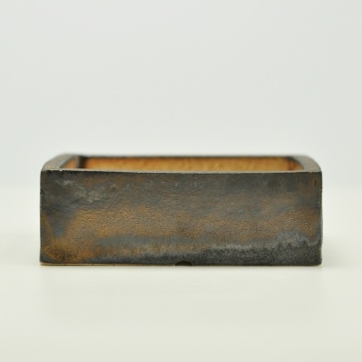 盆栽鉢 山野草鉢 4号 金彩 長方形 鉢幅約12cm奥行約10cm高さ約4cm 6,091円