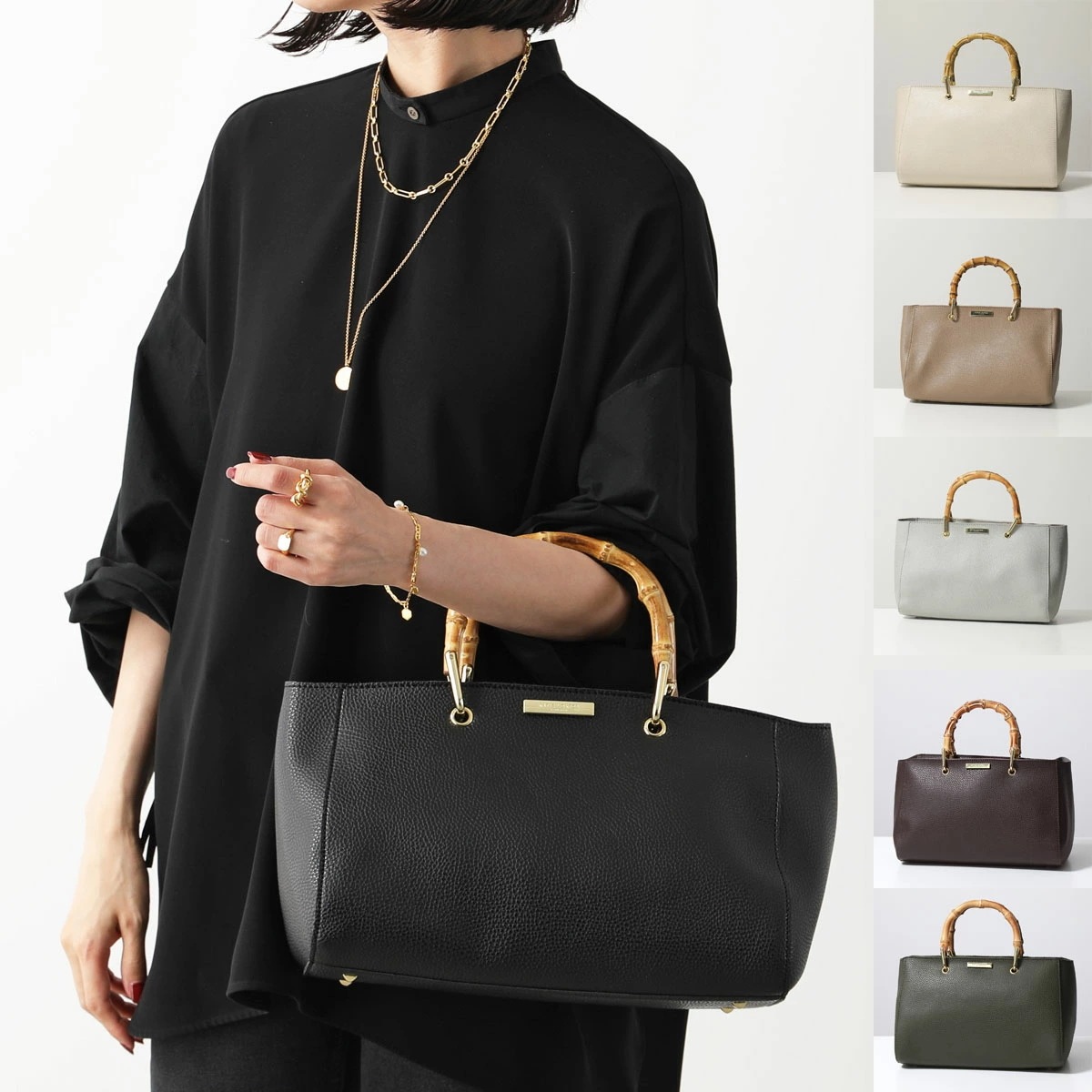 KATIE LOXTON ケイティロクストン トートバッグ AVERY BAMBOO BAG KLB レディース エイブリー バンブーハンドル エコレザー ハンドバッグ 鞄 カラー7色