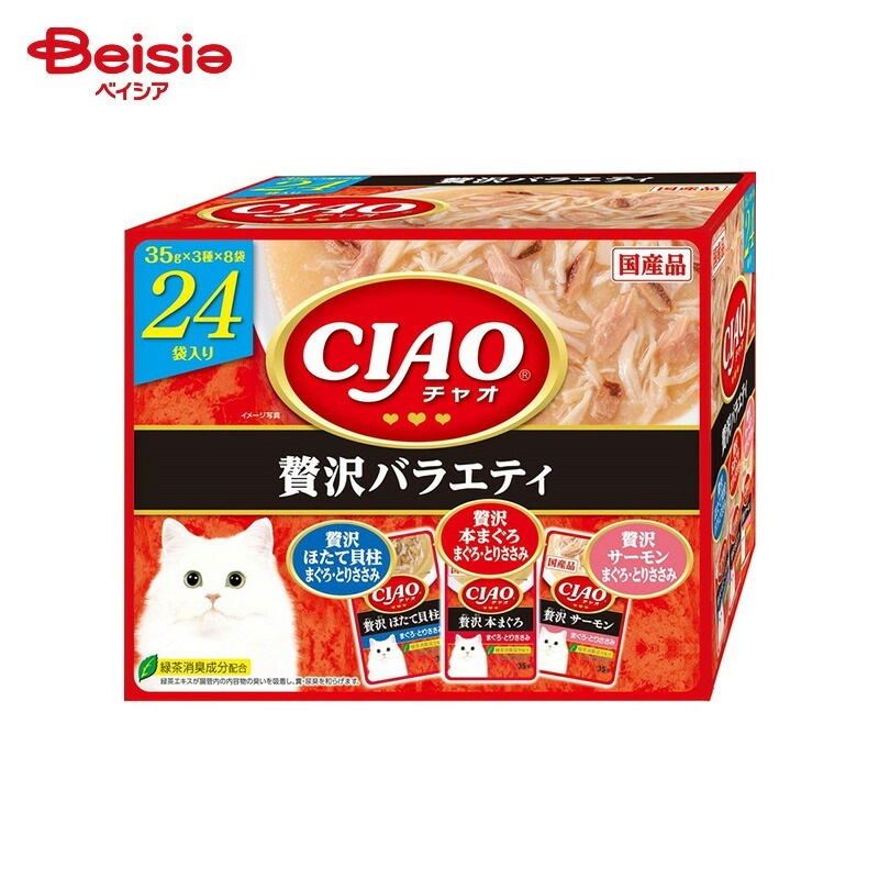 いなばペットフード CIAOパウチ 贅沢バラエティ （35g×24袋）×4個 ペット