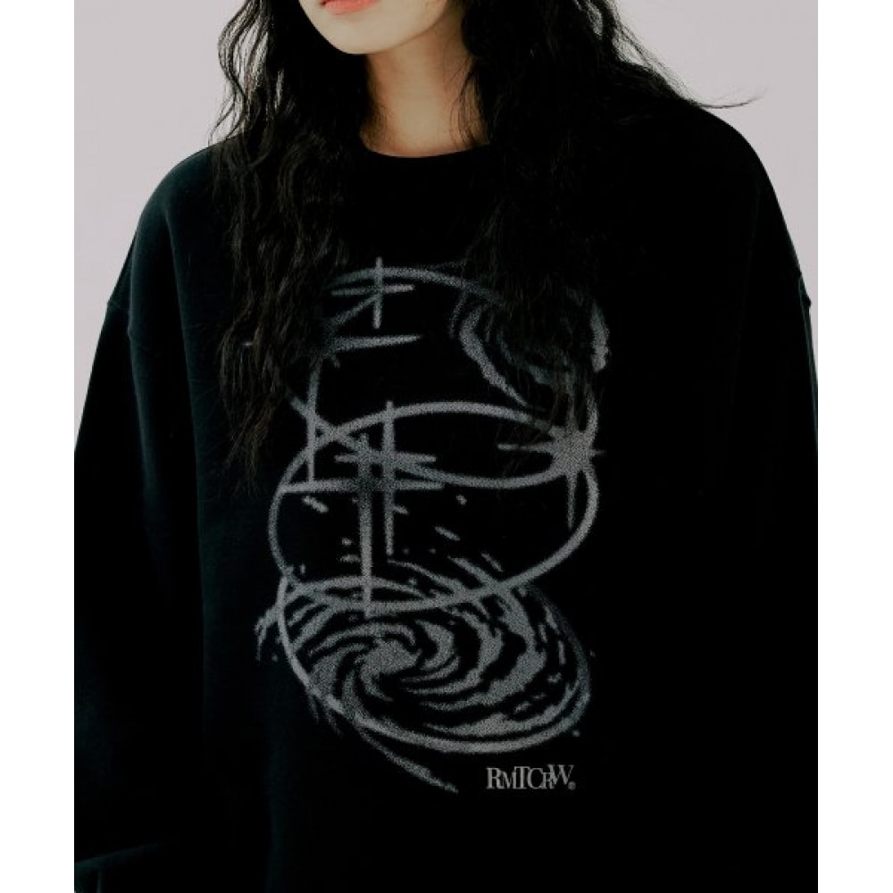 ロマンティッククラウン (ロマンティッククラウン) シャイニングエフェクトクルーネック_ブラック