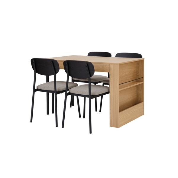 DTS-STRナチュラル ダイニングテーブルセット 収納付き メーカー直送